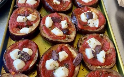 Pizzette di melanzane.